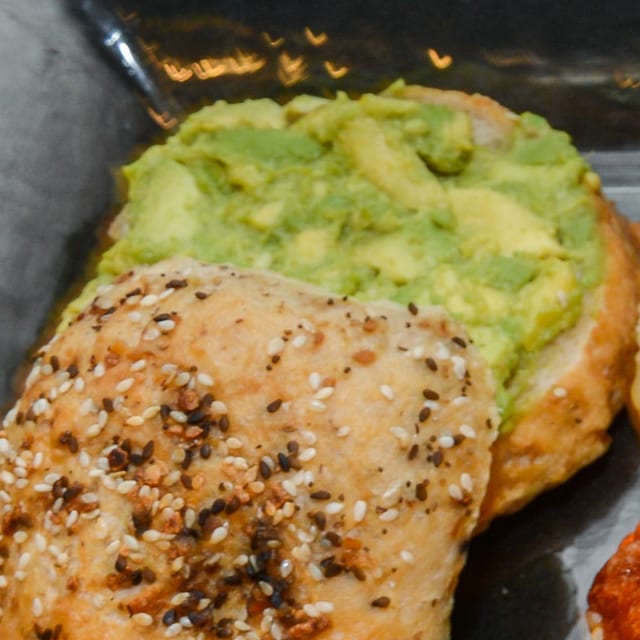 Roasted Garlic Rosemary Bagel.